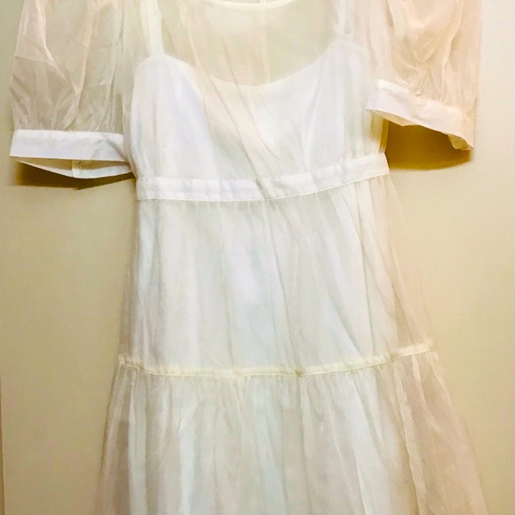 NWOT Danielle Bernstein Puff Sleeve Mini Dress - Picture 2 of 3